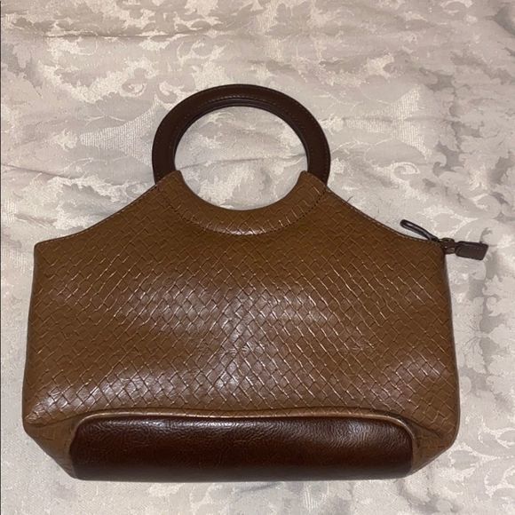 Relic brown round handled woven hand bag - Picture 2 of 8